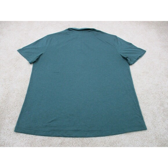 Lululemon Evolution Short Sleeve Polo Shirt Mens 2XL XXL Green Lightweight * - Picture 10 of 13